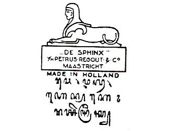 1928; Sphinx, Petrus Regout, Maastricht
